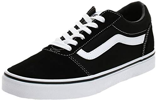 Vans Ward Canvas, Zapatillas Hombre, Negro ((Suede/Canvas) Black/White C4R), 44.5 EU