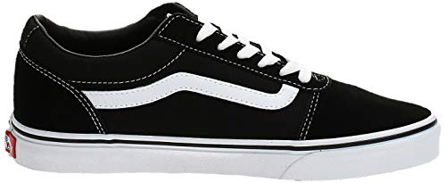 Vans Ward Canvas, Zapatillas Hombre, Negro ((Suede/Canvas) Black/White C4R), 44.5 EU