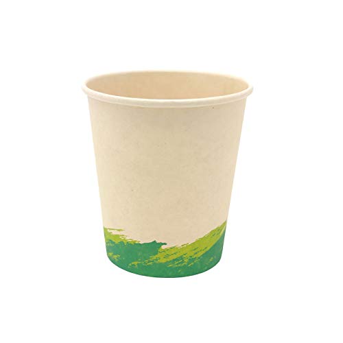 Vasos de Café Desechables, Vasos de Fibra de Bambú Biodegradables y Compostables Material 100% Ecológico Sin Tapa Eco Friendly 50 Vasos de Café para Llevar 200 ML 6.7 oz