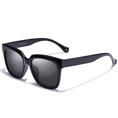 vegoos Gafas de sol para Hombre Mujer Polarizadas Clásico Retro Lentes de sol Hawkers 100% Protección UV Gris