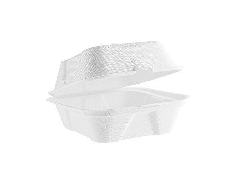 Vegware B003 bagazo hamburguesa caja, 6 "(Pack de 50)