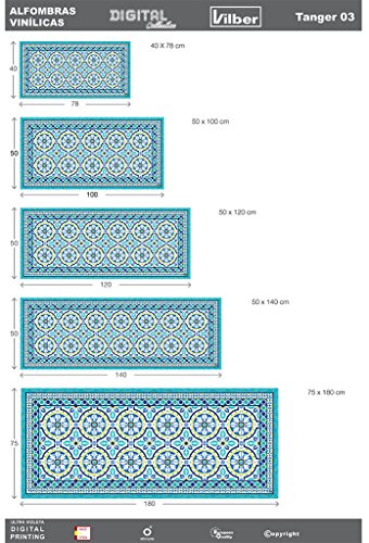 Vilber Gran Chef Tanger Alfombra, Vinilo, 03, 50 x 100 cm