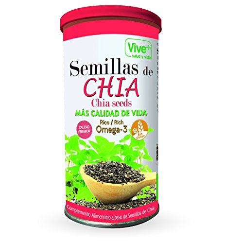 Vive+ Semillas de Chia, Lata - 3 Paquetes de 225 gr - Total: 675 gr