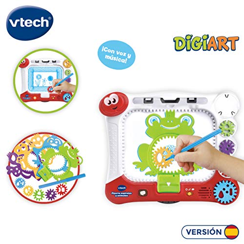 VTech- DigiART Pizarra con Plantillas y Dibu-Ruedas para Colorear (3480-169022) , color/modelo surtido