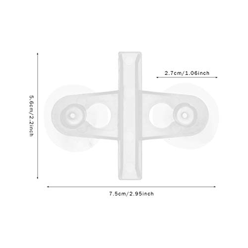 Wandou 5 piezas separador de tanque de peces, para acuario, tabla de separación de tanque de acuario, separador de aislamiento con 10 ventosas de acuario y 10 bridas de cables (blanco)