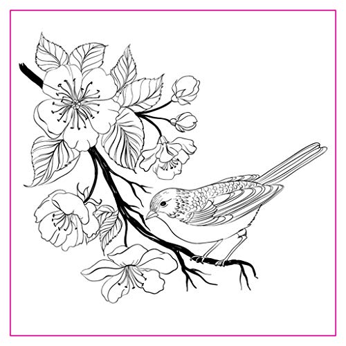 WANMEI Flower Bird DIY Silicona Clear Stamp Cling Seal Scrapbook Embossing Album Decor