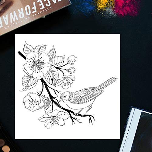 WANMEI Flower Bird DIY Silicona Clear Stamp Cling Seal Scrapbook Embossing Album Decor