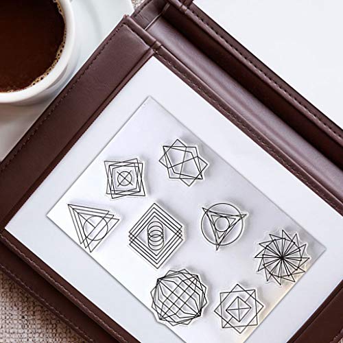 WANMEI Geometry Silicone Clear Seal Stamp DIY Scrapbooking Embossing Photo Album Decor