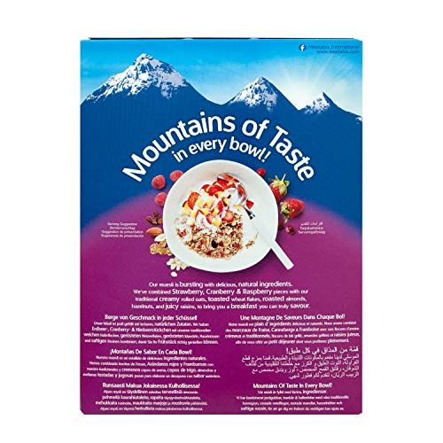 Weetabix Alpine Muesli sin azúcar añadido, Fresa, Arándano, Frambuesa - cereales de desayuno, 1x560g