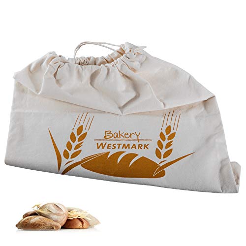 Westmark Pan Bolsa/Bolsa con Cordón, 100% algodón, para el Panera, 38 x 45 cm, Blanco Natural, 32102270