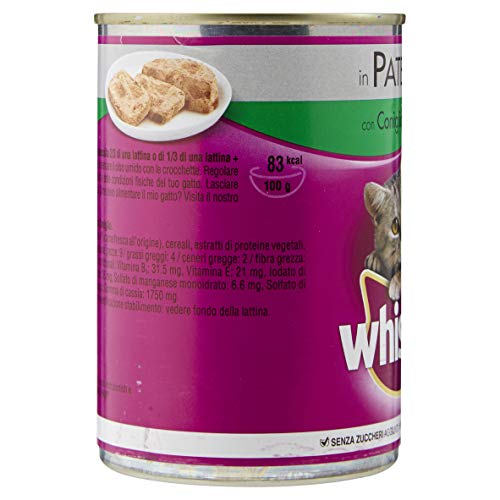 whiskas Pasta con Conejo – Paquete de 24 Unidades