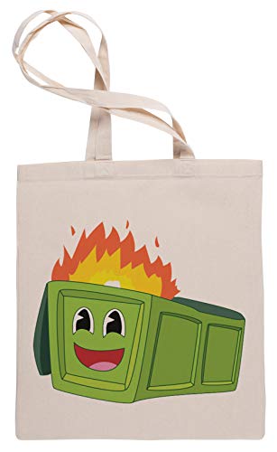 Wigoro Quemar Brillante contenedor de Basura Fuego - contenedor de Basura Fuego Bolsa De Compras Tote Beige Shopping Bag