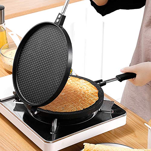 Wmeat-P Máquina de Crêpes Cucurucho de Helado Profesional Gofrera de Rollo de Huevo Máquina de Barquillo Waffle Maker Antiadherente (Size : S)