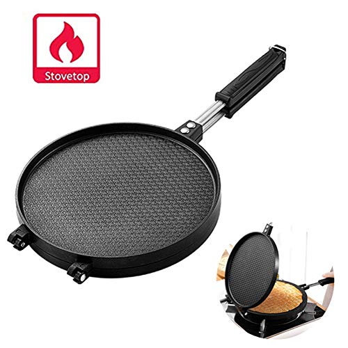 Wmeat-P Máquina de Crêpes Cucurucho de Helado Profesional Gofrera de Rollo de Huevo Máquina de Barquillo Waffle Maker Antiadherente (Size : S)