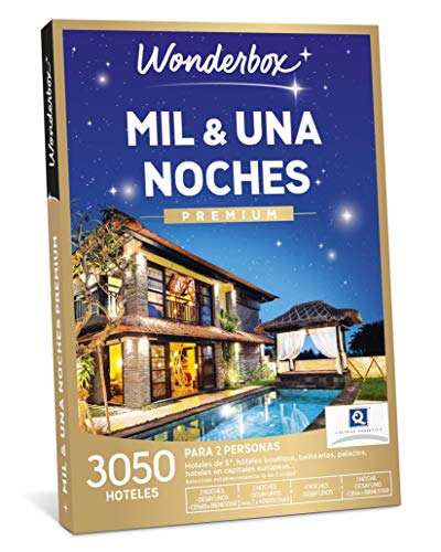 WONDERBOX Caja Regalo - MIL & UNA Noches Premium - una Estancia con Diferentes Opciones a Elegir Entre 3.050 hoteles Premium para Dos Personas.