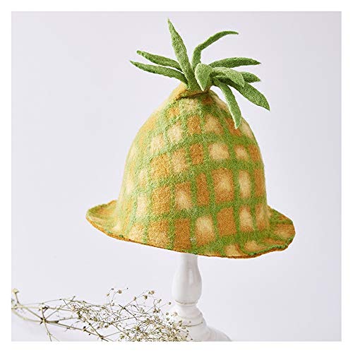 W.Z.H.H.H Sombrero de Moda La Lana Hechos a Mano Boinas Ocasional Linda Fruta del Mago por un cálido Invierno de Las Mujeres Casquillo al Aire Libre (Color : 1, tamaño : 56-58CM)