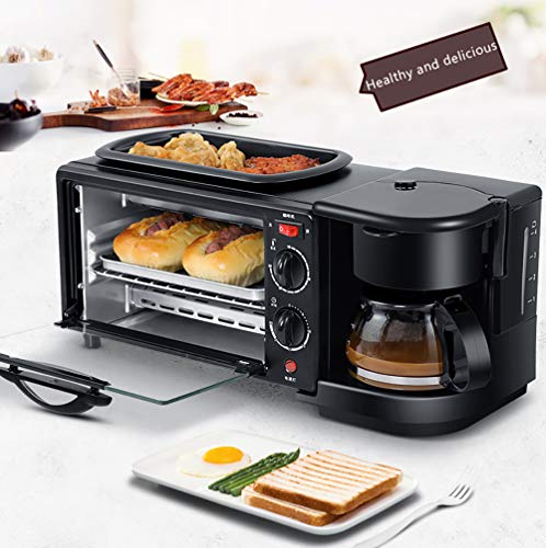 WZYJ 3 en 1 eléctrico Desayuno Fabricante de la máquina multifunción café sartén Mini Pizza de Pan hogar Horno Horno sartén