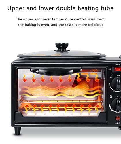 WZYJ 3 en 1 eléctrico Desayuno Fabricante de la máquina multifunción café sartén Mini Pizza de Pan hogar Horno Horno sartén