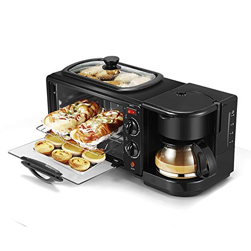 WZYJ 3 en 1 eléctrico Desayuno Fabricante de la máquina multifunción café sartén Mini Pizza de Pan hogar Horno Horno sartén