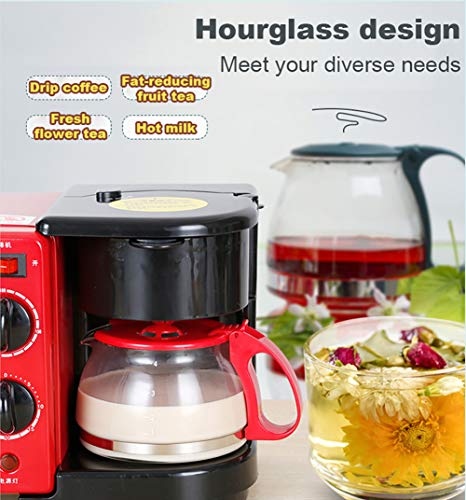 WZYJ Hogar Multi-Función 4L 1050W Desayuno automático Mini Horno eléctrico tostadora del Pan sartén Incorporado en el café Tortilla