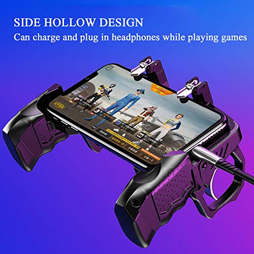 XDLYM Controlador móvil PUBG con Forma de gatillo Gamepad con gatillo L1R1 para Disparador Sensible y Controlador de gatillo para Android e iOS