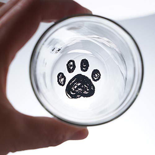 Xianheng-Vasos Agua Cristal Set de 6 Lindo Vaso de Cristal Hogar Creativo Vaso de Pie de Gato de Vidrio de Doble Vaso Resistente al Calor Patrón de Dibujos Animados 300ML