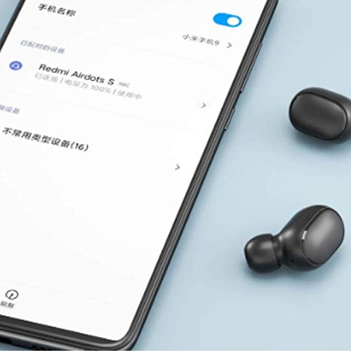 Xiaomi Redmi Airdots S TWS Bluetooth 5.0 Auriculares Bajo estéreo con micrófono Auriculares Manos Libres AI Control Negro （Versión Global）