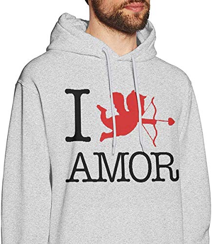 xinfub Sudadera con Capucha de vellón y Manga Larga para Hombre Amor Love