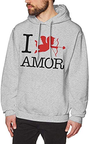 xinfub Sudadera con Capucha de vellón y Manga Larga para Hombre Amor Love