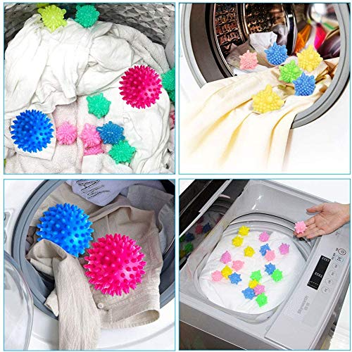 Xinmeng 22 PCS Bolas De Lavado, Mascotas Bola Limpieza,Bolas de Secadoras Reutilizables, Limpieza de Mágico,para Lavadora y Secadora, Reduce el Tiempo de Secado, Consigue Menos Arrugas en la Ropa.