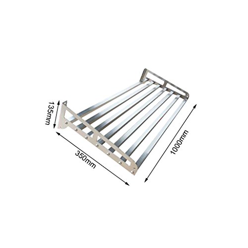 Xuping Cocina Microondas Horno Racks Montado en la Pared con Gancho 1 Capa Estante Rack de Almacenamiento Antideslizante 304 Estantes de Acero Inoxidable (tamaño: 60 cm, 80 cm, 100 cm, 120 cm)