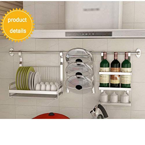 Xuping Rack De Cocina De Plata Rack De Especias Montado En La Pared Perchero para El Hogar Estante para Ollas Desagüe Plato Rack Soporte De Almacenamiento De Acero Inoxidable