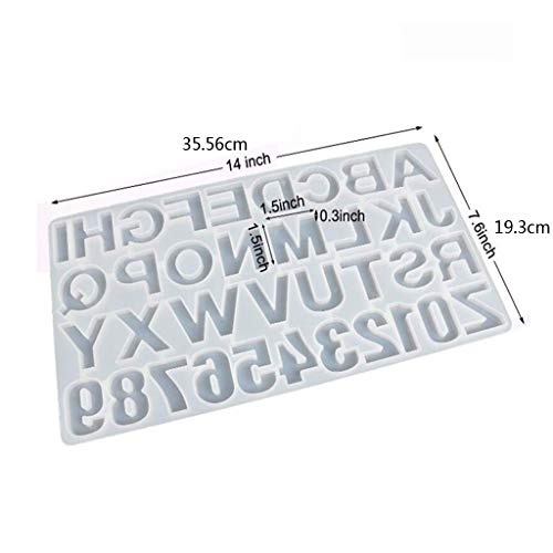 XUTU 26 letras inglesas moldes de resina de silicona, molde de fundición de joyería, moldes de resina epoxi para bricolaje colgante llavero artesanía joyería