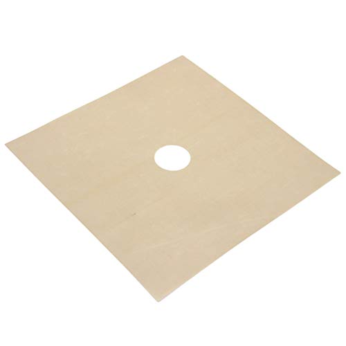 YARNOW El Quemador de La Estufa Cuadrada Cubre Las Cubiertas de La Encimera de Gas Revestimientos de La Encimera Del Quemador de Gas de Alta Resistencia Hojas para La Cocina Casera 27X27cm Beige