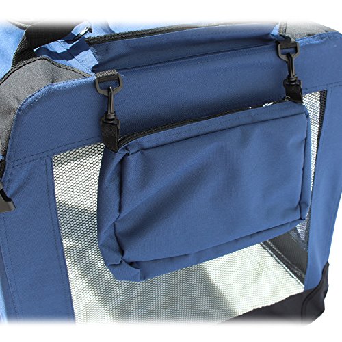 YATEK Transportin para Perros Plegable entradas Laterales y Superiores con Alta Visibilidad, Confort y Seguridad para tu Mascota de tamaño M (60 x 42 x 42cm)