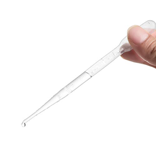 Yesallwas 1 ml, 2 ml, 3 ml, 5 ml, 100 pipetas de plástico para arte, aceites, pipetas desechables de laboratorio (1 ml)