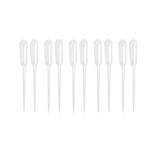 Yesallwas 1 ml, 2 ml, 3 ml, 5 ml, 100 pipetas de plástico para arte, aceites, pipetas desechables de laboratorio (1 ml)