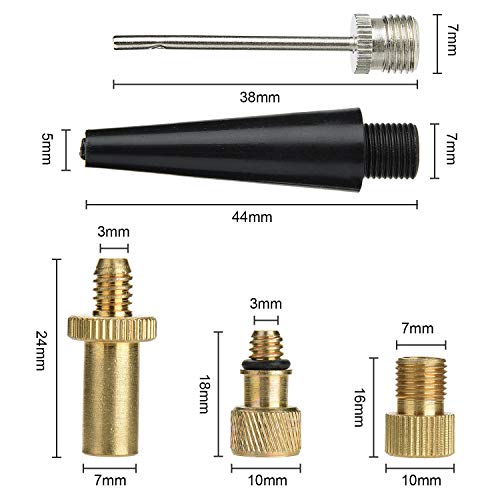 Yizhet 5 piezas Adaptadores para Válvulas de Bicicletas Válvula Rápida Válvula Sclaverand para Compresores,Bomba de Bicicleta,Bomba de Pie,SV,AV y DV para Gasolinera Colchones Hinchables