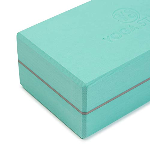 Yoga Studio Brick/MintGreen/YS Yoga para Estudio, 22 x 11 x 5 cm, EVA ladrillo con Bordes biselados, Accesorio de Ejercicio Ligero, Verde Menta, Unisex Adulto, Normal