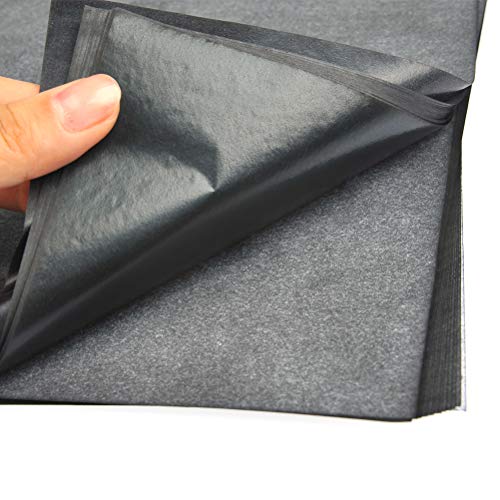 YOTINO 100 Hojas Papel Transferde GrafitoTrazado Carbón Papel de Calco Copia A4 Carbono Transferencia para Madera Lienzo Papel Madera Pluma Reemplazable con 5 Piezas