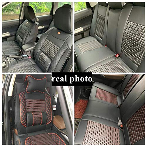 Youthus Fundas Coche Asientos Universales para Chevrolet Code Cobalt Sail Volt Equinox Agilt Caprice Sonic Springo Chrysler Ypsilon 200300 Delta PT Cruiser Funda Asiento Coche Café