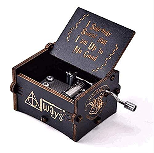 Ytrew Caja de música de madera de manivela caja de música antigua tallada creativa caja de música de boda San Valentín Navidad cumpleaños mejor regalo