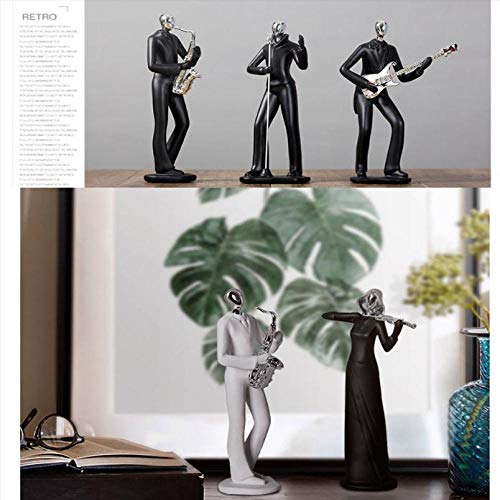 yueyue947 Modern Abstract Resin Music Band Estatuilla Músico Escultura Instrumento Musical Estatua Home Office Living Room Decor/Sax