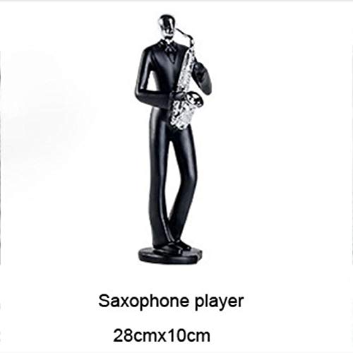 yueyue947 Modern Abstract Resin Music Band Estatuilla Músico Escultura Instrumento Musical Estatua Home Office Living Room Decor/Sax