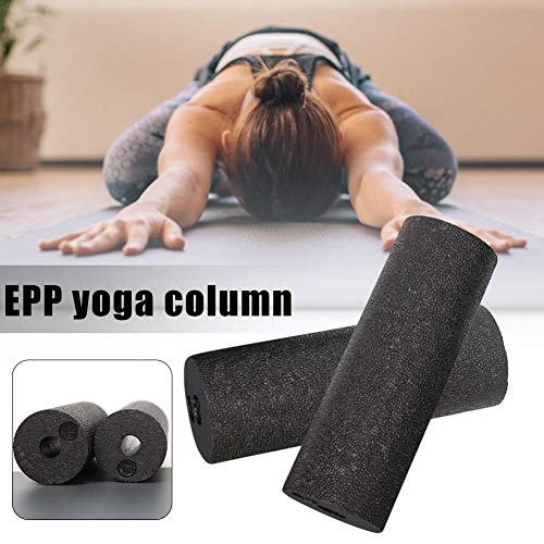 yummyfood Alta Densidad Rodillo De Espuma, Cilindros De Gomaespuma De Espuma para Músculos EPP Columna De Yoga para Dolor De Espalda Muscular Disparador Masaje De Yoga Negro 5.315cm