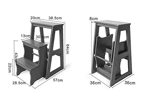 Z-STOOL Taburete Escalera Taburete De Peldaños Plegable Banco De Madera De 3 Peldaños De Adulto Escalera De Madera Para Cocina Taburete Para Niños Escalera De Zapatero Portátil Para Interiores/Soporte