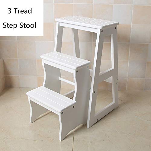 Z-STOOL Taburete Escalera Taburete De Peldaños Plegable Banco De Madera De 3 Peldaños De Adulto Escalera De Madera Para Cocina Taburete Para Niños Escalera De Zapatero Portátil Para Interiores/Soporte