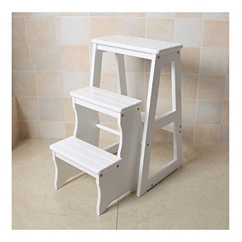 Z-STOOL Taburete Escalera Taburete De Peldaños Plegable Banco De Madera De 3 Peldaños De Adulto Escalera De Madera Para Cocina Taburete Para Niños Escalera De Zapatero Portátil Para Interiores/Soporte