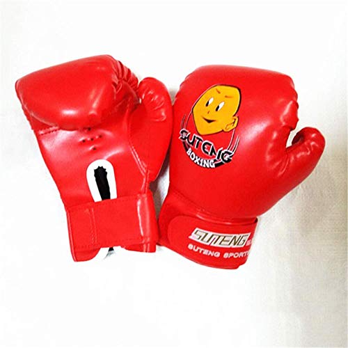 ZEH Guantes de Boxeo Guantes de los niños, Saco de Boxeo for niños Niños Juventud, Guantes de Bolsa de Arena Pesada Pro Kickboxing Muay Thai Mitones Formación Sparring FACAI (Color : Red)