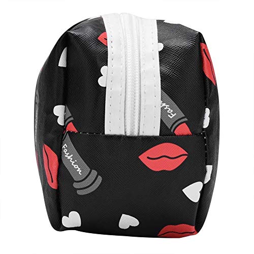 Zenguiha Organizador de Viaje Bolsa de cosméticos de Moda Contenedor de Almacenamiento de Maquillaje de Viaje portátil Bolsas de Lavado de Cuero de PU (02) (Color : Style 02, Size : S)